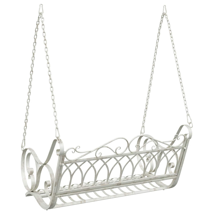 Bancă swinging Oțel 109 x 75 x 59 cm Alb Antic - WALTI WALTI