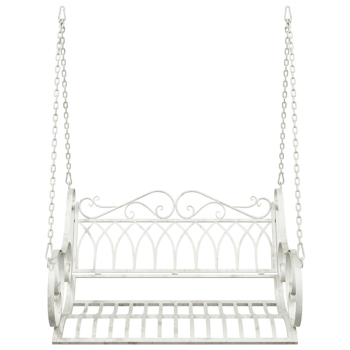 Bancă swinging Oțel 109 x 75 x 59 cm Alb Antic - WALTI WALTI