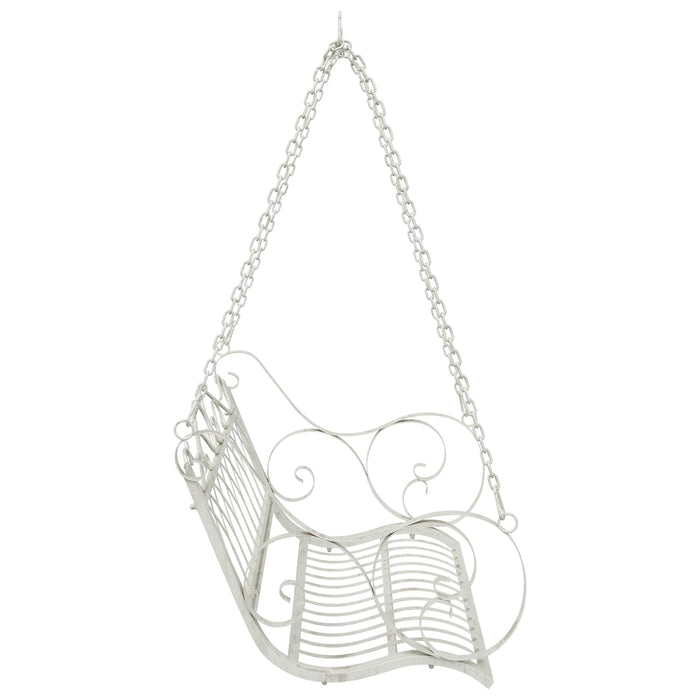 Bancă swinging Oțel 109 x 75 x 59 cm Alb Antic - WALTI WALTI