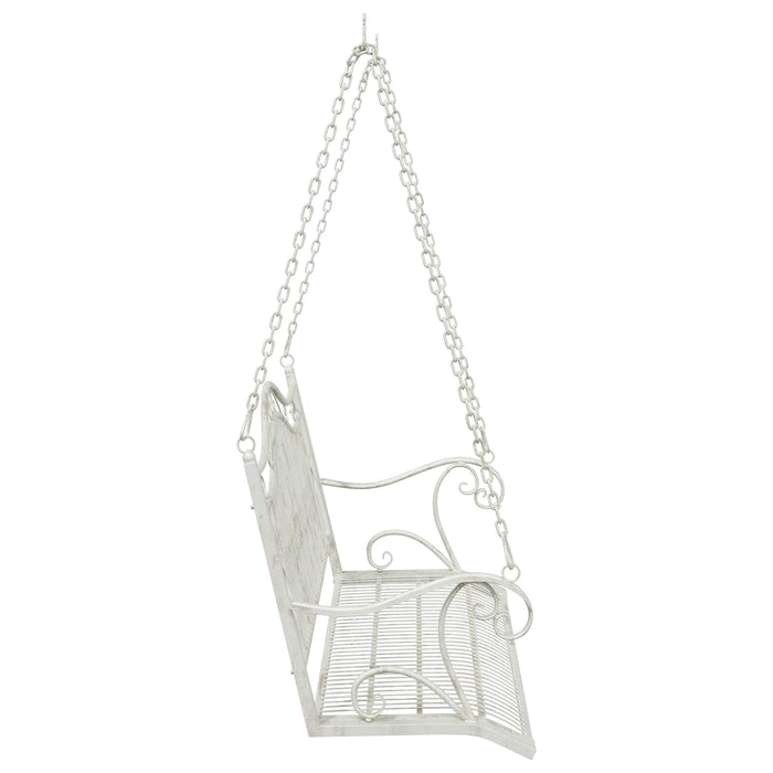 Bancă swinging Oțel 115 x 61 x 63 cm Alb Antic - WALTI WALTI