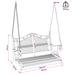 Bancă swinging Oțel 115 x 61 x 63 cm Alb Antic - WALTI WALTI