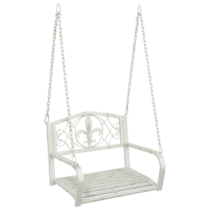 Bancă swinging Oțel 71,5 x 59 x 55 cm Alb Antic - WALTI WALTI
