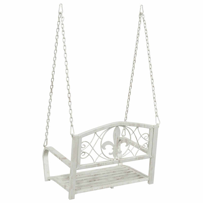 Bancă swinging Oțel 71,5 x 59 x 55 cm Alb Antic - WALTI WALTI
