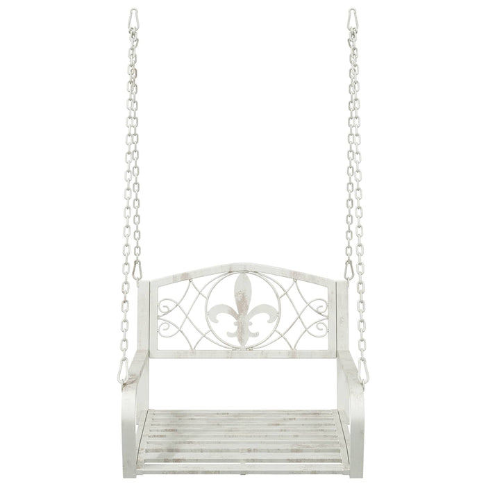 Bancă swinging Oțel 71,5 x 59 x 55 cm Alb Antic - WALTI WALTI