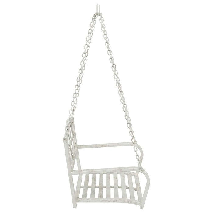 Bancă swinging Oțel 71,5 x 59 x 55 cm Alb Antic - WALTI WALTI