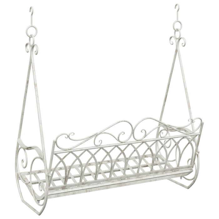 Bancă swinging Oțel 112 x 60 x 126,5 cm Alb Antic - WALTI WALTI