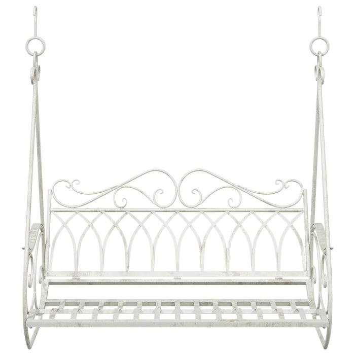 Bancă swinging Oțel 112 x 60 x 126,5 cm Alb Antic - WALTI WALTI