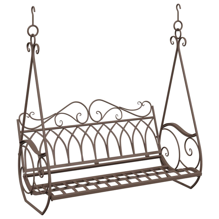 Bancă swinging Oțel 112 x 60 x 126,5 cm Maro Antic - WALTI WALTI