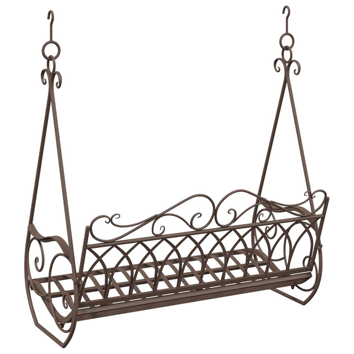 Bancă swinging Oțel 112 x 60 x 126,5 cm Maro Antic - WALTI WALTI
