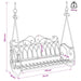 Bancă swinging Oțel 112 x 60 x 126,5 cm Maro Antic - WALTI WALTI