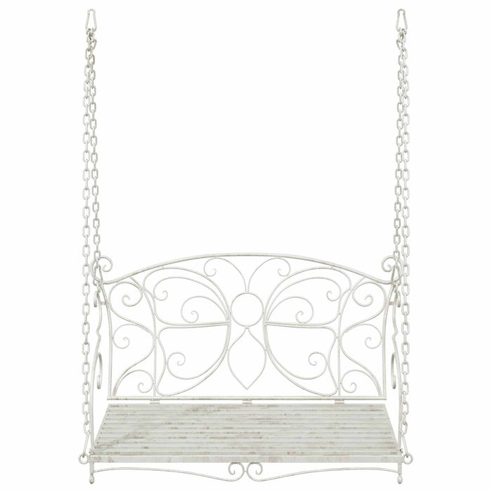 Bancă swinging Oțel 105,5 x 61 x 56 cm Alb Antic - WALTI WALTI
