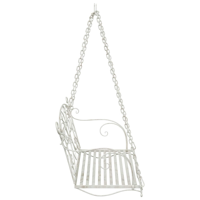 Bancă swinging Oțel 105,5 x 61 x 56 cm Alb Antic - WALTI WALTI