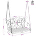 Bancă swinging Oțel 105,5 x 61 x 56 cm Alb Antic - WALTI WALTI