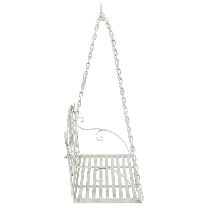 Bancă swinging Oțel 110 x 52,5 x 47 cm Alb Antic - WALTI WALTI