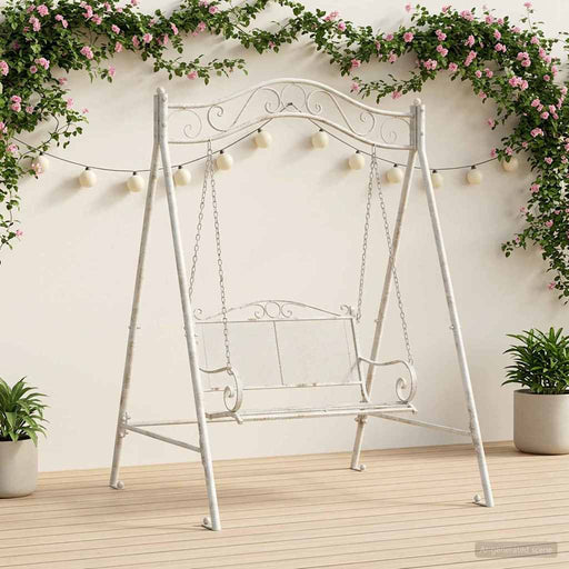 Cadru de Că swings Alb Antic 113 x 121,5 x 168 cm Oțel - WALTI WALTI