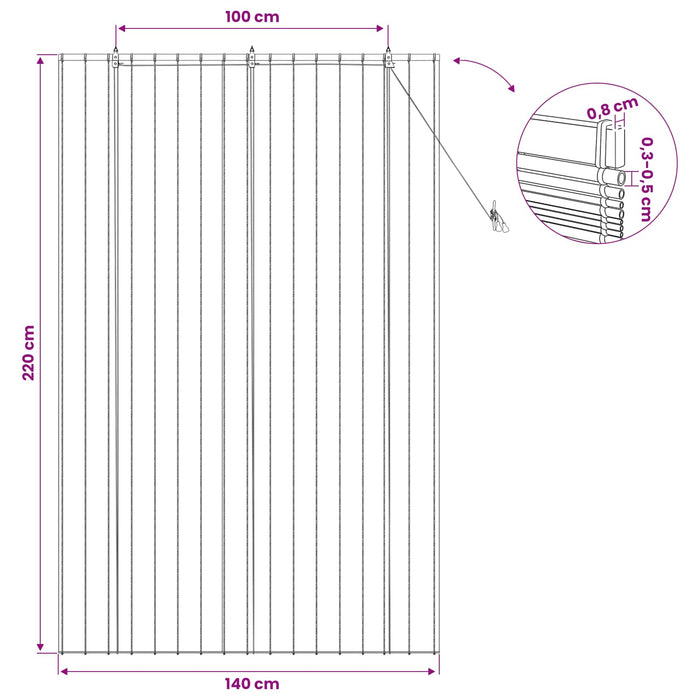 Rulou textil natural 140 x 220 cm Stuf - WALTI WALTI