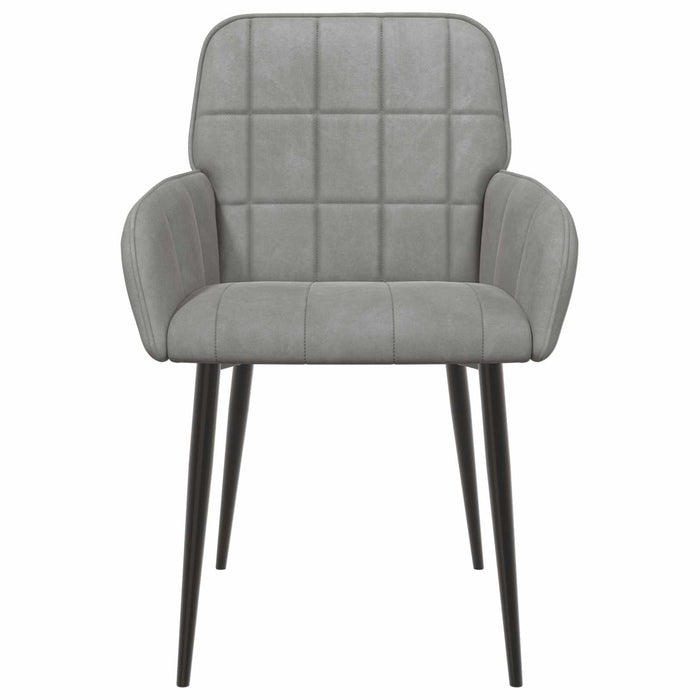Scaune de dining 2 pcs Catifea Gri deschis 57 x 50 x 85 cm WALTI