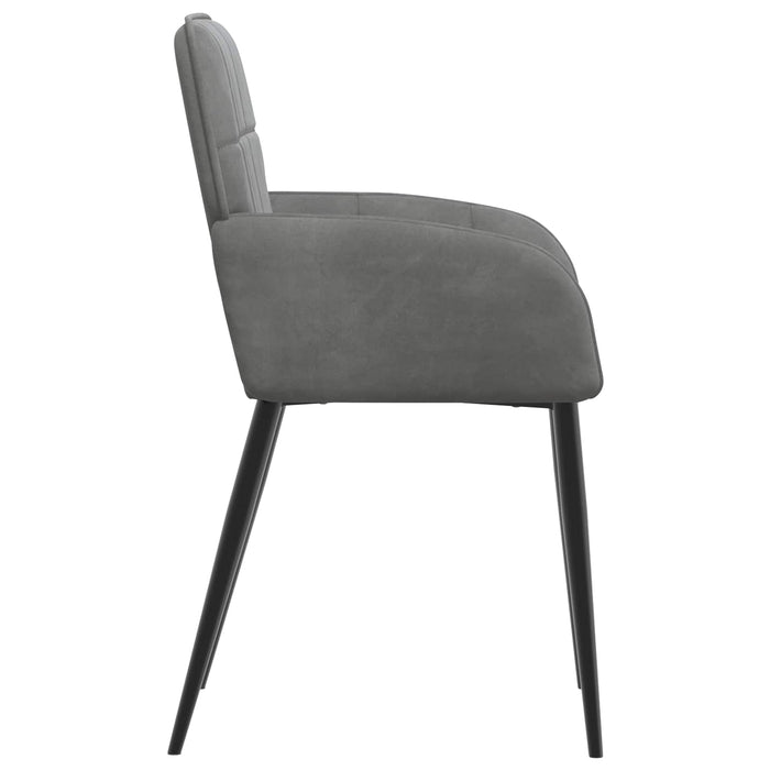 Scaune de dining 2 pcs Catifea Gri închis 57 x 50 x 85 cm WALTI