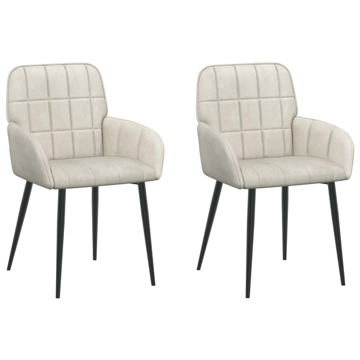 Scaune de dining 2 pcs Catifea Crem 57 x 50 x 85 cm WALTI