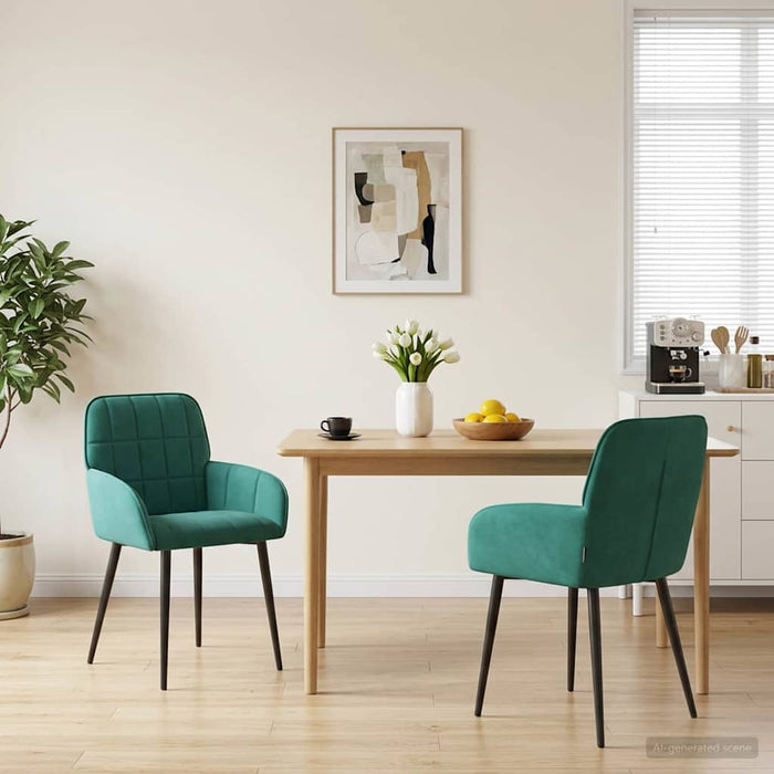 Scaune de dining 2 pcs Catifea Turcoaz 57 x 50 x 85 cm WALTI
