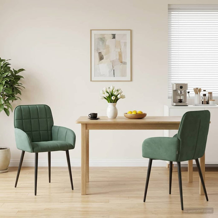 Scaune de dining 2 pcs Catifea Verde Mării 57 x 50 x 85 cm WALTI