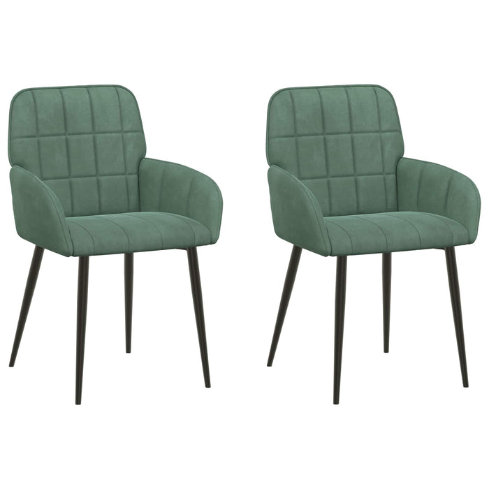 Scaune de dining 2 pcs Catifea Verde Mării 57 x 50 x 85 cm WALTI
