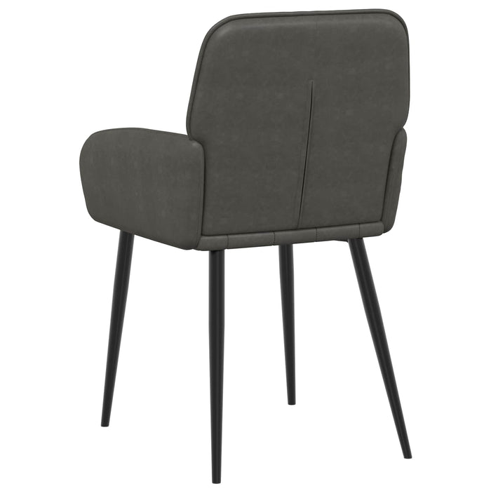 Scaune de dining 2 pcs Piele artificială Negru 57 x 50 x 85 cm WALTI