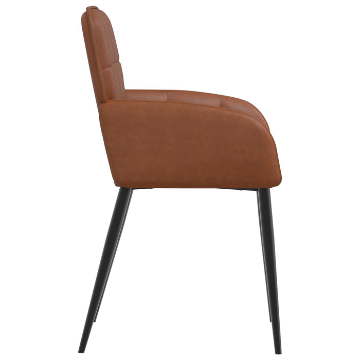 Scaune de dining 2 pcs Piele artificială Maro 57 x 50 x 85 cm WALTI