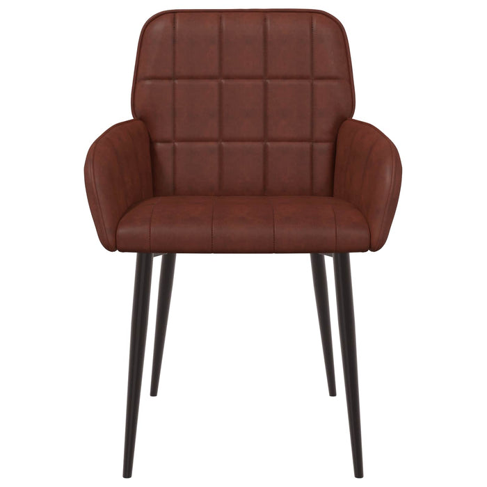 Scaune de dining 2 pcs Piele artificială Maro Lucios WALTI