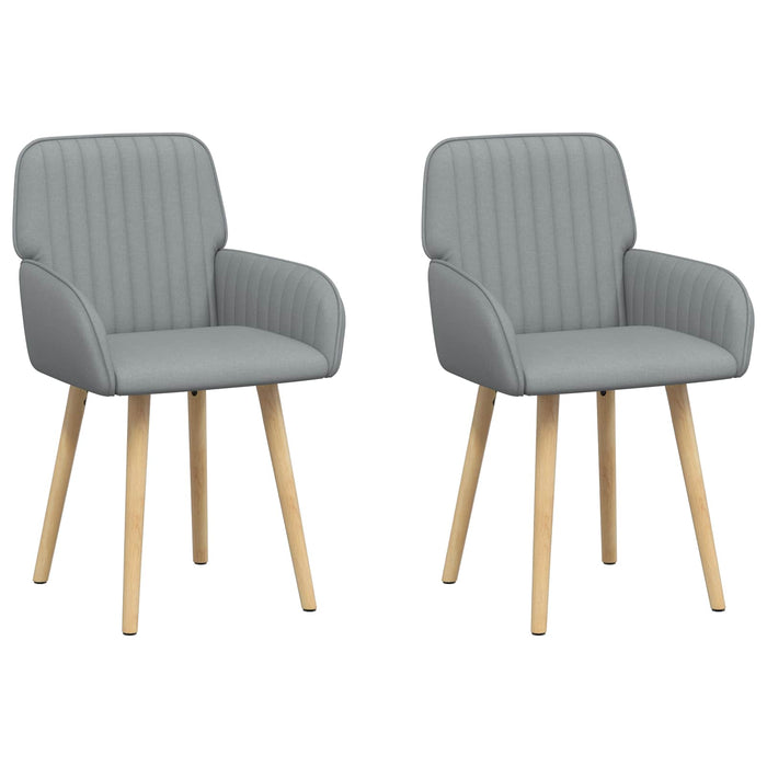 Scaune de dining 2 pcs Țesătură Gri deschis 56,5 x 50 x 87,5 cm WALTI
