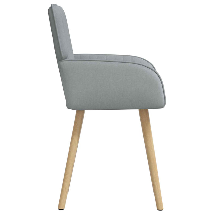 Scaune de dining 2 pcs Țesătură Gri deschis 56,5 x 50 x 87,5 cm WALTI
