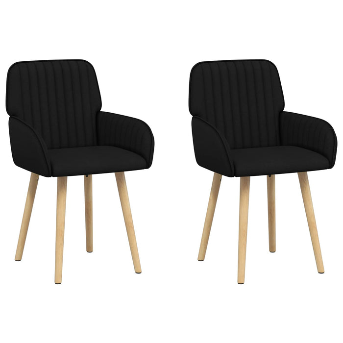 Scaune de dining 2 pcs Țesătură Negru 56,5 x 50 x 87,5 cm WALTI