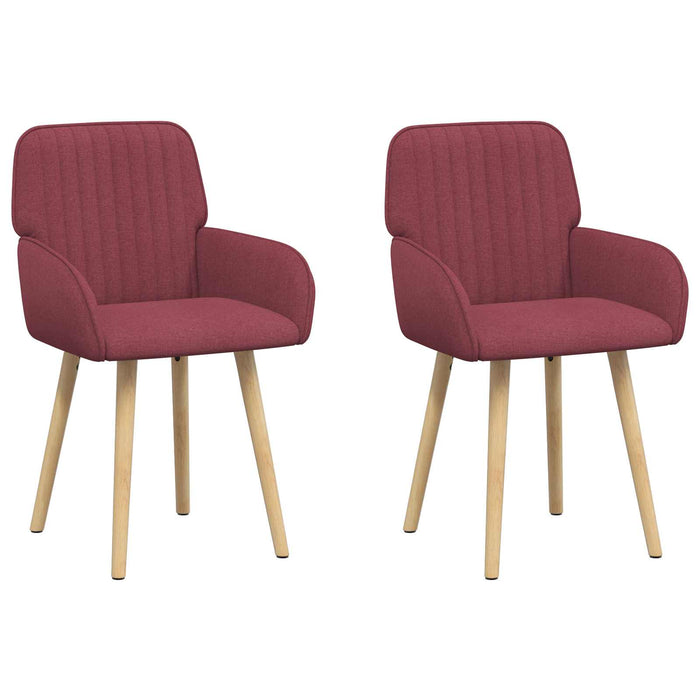 Scaune de dining 2 pcs Țesătură Roșu Vin 56,5 x 50 x 87,5 cm WALTI