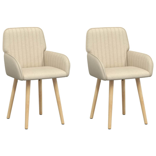 Scaune de dining 2 pcs Țesătură Crem 56,5 x 50 x 87,5 cm - WALTI WALTI