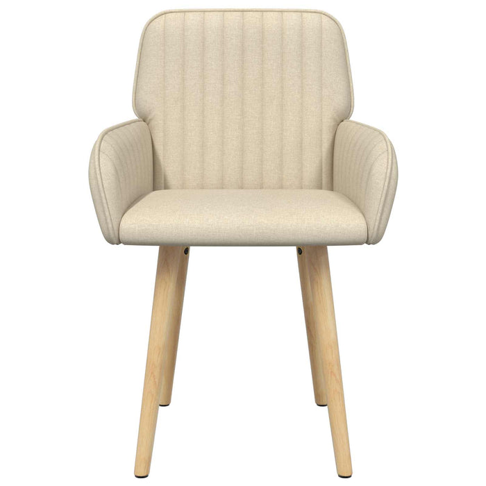 Scaune de dining 2 pcs Țesătură Crem 56,5 x 50 x 87,5 cm WALTI