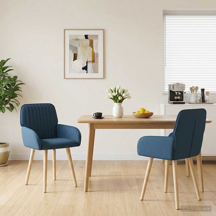 Scaune de dining 2 pcs Țesătură albastru 56,5 x 50 x 87,5 cm WALTI