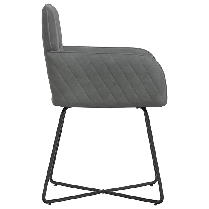 Scaune de dining 2 pcs Catifea Gri închis 59 x 56,5 x 86 cm WALTI