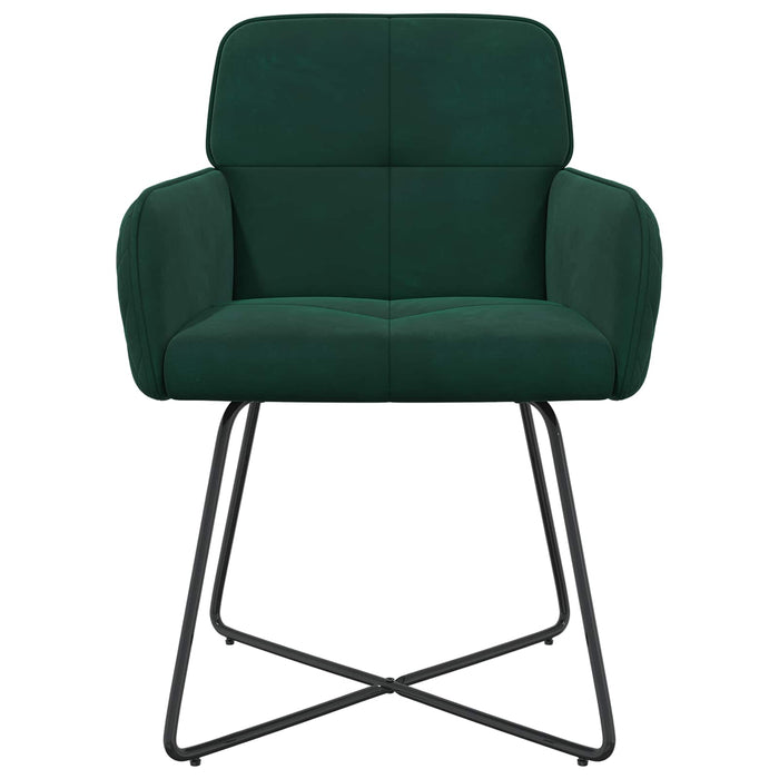 Scaune de dining 2 pcs Catifea Verde închis 59 x 56,5 x 86 cm WALTI