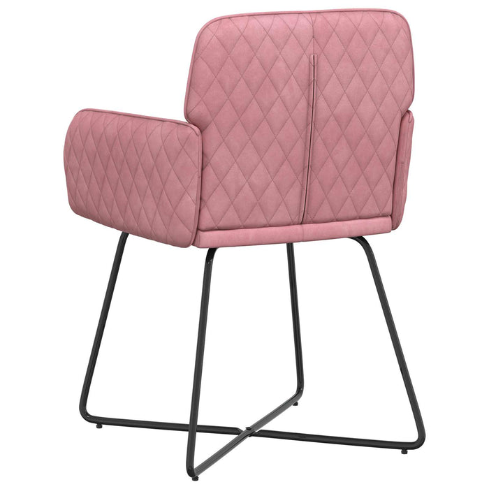 Scaune de dining 2 pcs Catifea Roz 59 x 56,5 x 86 cm WALTI