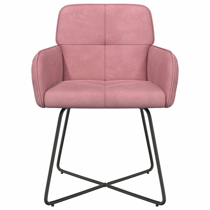 Scaune de dining 2 pcs Catifea Roz 59 x 56,5 x 86 cm WALTI
