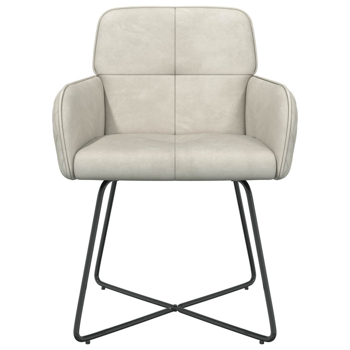 Scaune de dining 2 pcs Catifea Crem 59 x 56,5 x 86 cm WALTI