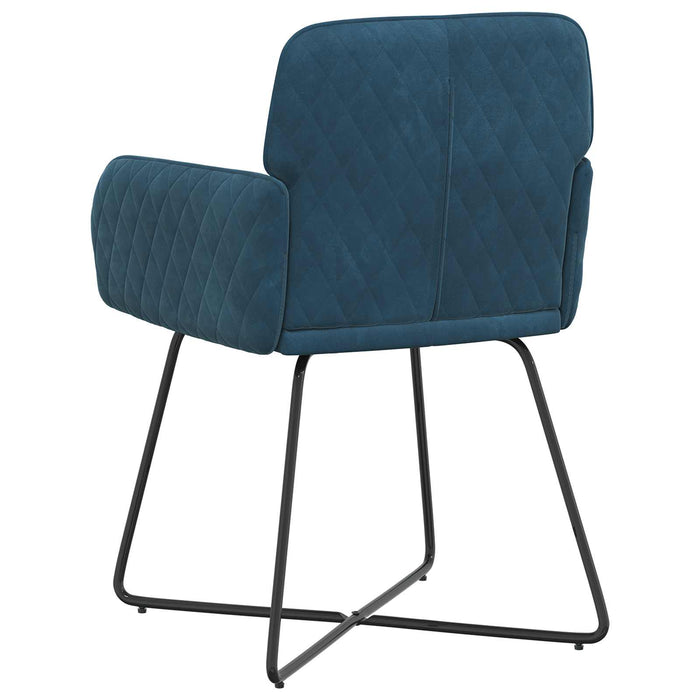 Scaune de dining 2 pcs Catifea albastru 59 x 56,5 x 86 cm WALTI