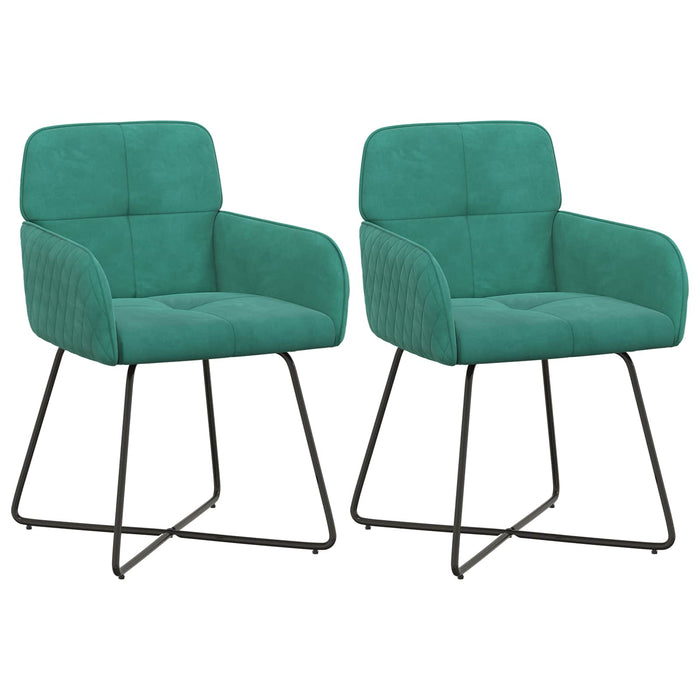 Scaune de dining 2 pcs Catifea Turcoaz 59 x 56,5 x 86 cm WALTI