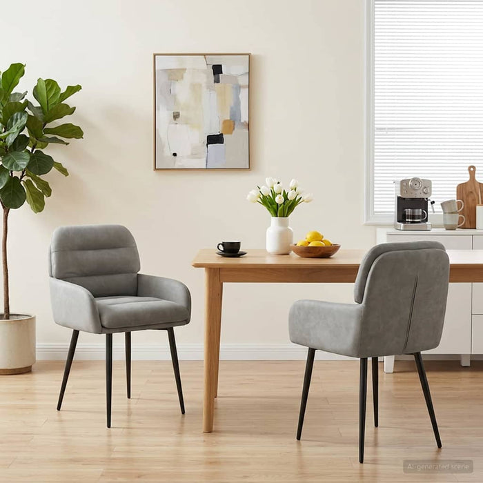 Scaune de dining 2 pcs Catifea Gri deschis 59 x 59,5 x 90 cm WALTI