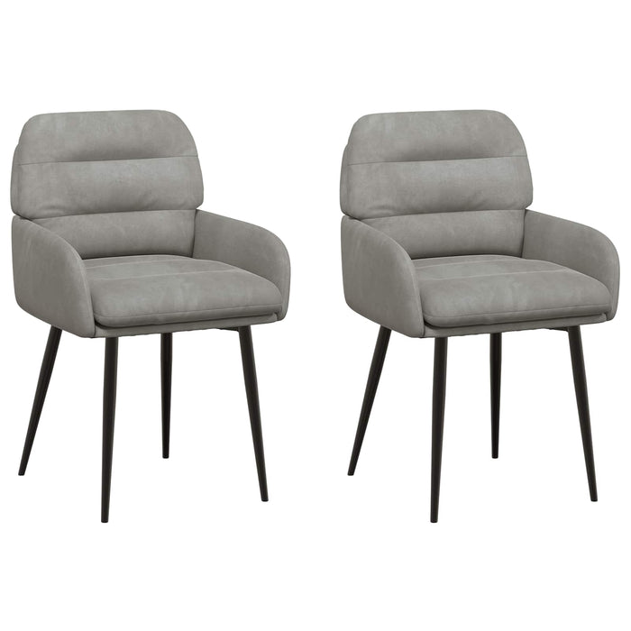 Scaune de dining 2 pcs Catifea Gri deschis 59 x 59,5 x 90 cm WALTI