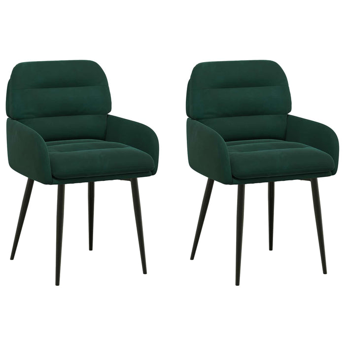 Scaune de dining 2 pcs Catifea Verde închis 59 x 59,5 x 90 cm WALTI