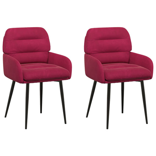 Scaune de dining 2 pcs Catifea Roșu Vin 59 x 59,5 x 90 cm - WALTI WALTI