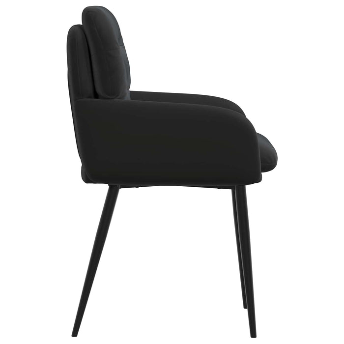 Scaune de dining 2 pcs Catifea Negru 59 x 59,5 x 90 cm WALTI