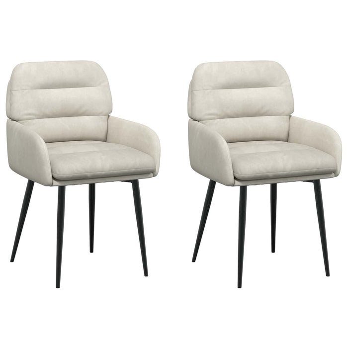 Scaune de dining 2 pcs Catifea Crem 59 x 59,5 x 90 cm WALTI