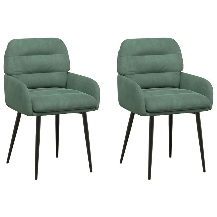 Scaune de dining 2 pcs Catifea Verde Mării 59 x 59,5 x 90 cm WALTI
